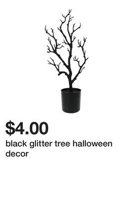 Five Below Black glitter tree halloween decor offer