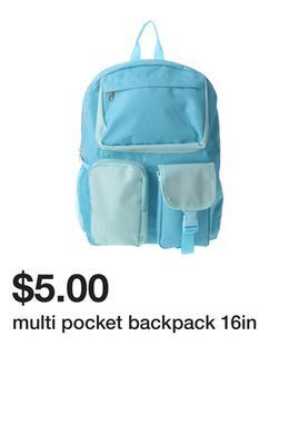 Five Below Multi pocket backpack 16in offer