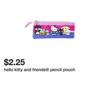 Five Below Hello kitty and friends pencil pouch offer