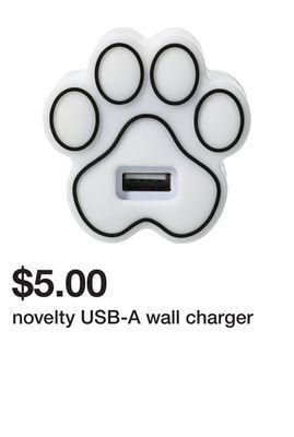 Five Below Novelty usb-a wall charger offer