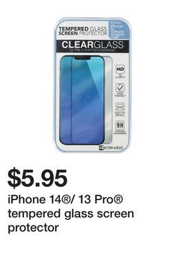Five Below Iphone 14 / 13 pro tempered glass screen protector offer