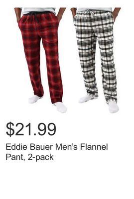 Costco Eddie bauer men's flannel pant, 2-pack offer