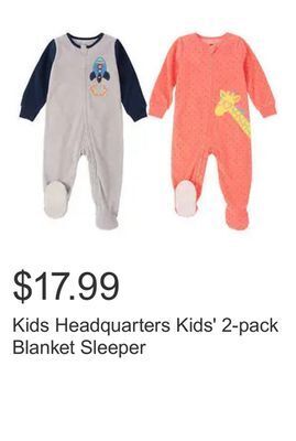 Costco Kids headquarters kids' 2-pack blanket sleeper offer