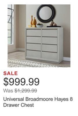 Costco Universal broadmoore hayes 8 drawer chest offer