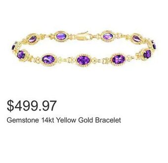 Costco Gemstone 14kt yellow gold bracelet offer