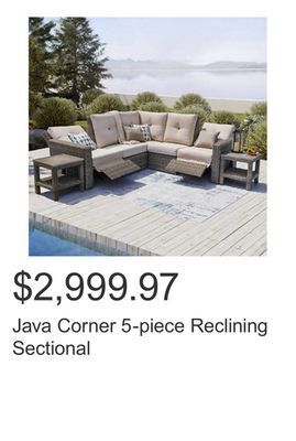 Costco Java corner 5-piece reclining sectional offer