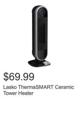 Costco Lasko thermasmart ceramic tower heater offer