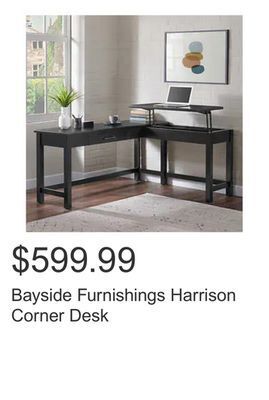 Costco Bayside furnishings harrison corner desk offer