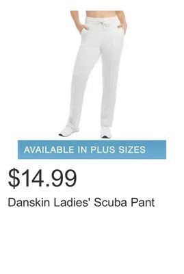 Costco Danskin ladies' scuba pant offer