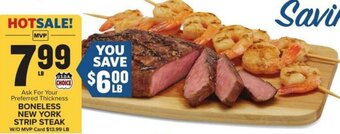 Food Lion BONELESS NEW YORK STRIP STEAK offer