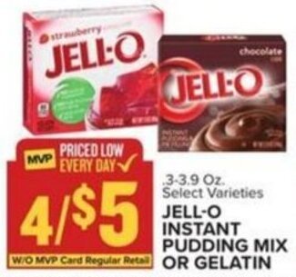 Food Lion Jell-O Instant Pudding Mix or Gelatin offer