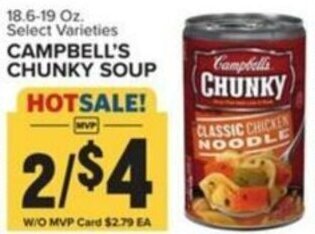 Food Lion Campbell's Chunky Soup 18.6-19 oz offer