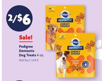 Family Dollar Pedigree dentastix dog treats offer