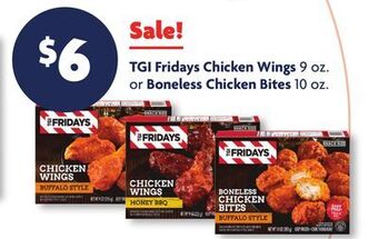 Family Dollar Tgi fridays chicken wings 9 oz. or boneless chicken bites 10 oz offer