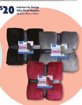 Family Dollar Interiors by design silky plush blanket offer