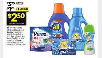 Dollar General All , snuggle or purex offer