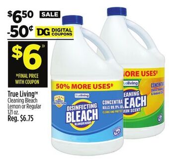 Dollar General True living cleaning bleach offer