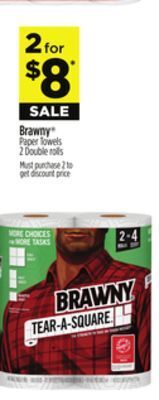 Dollar General Brawny paper towels offer