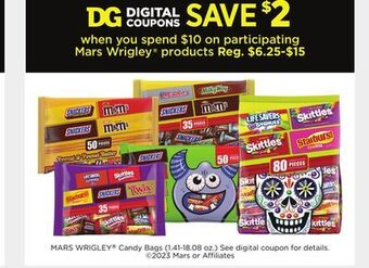 Dollar General Mars wrigley candy bags offer