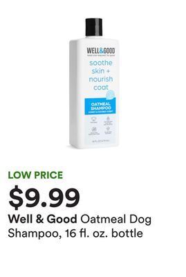 Petco Oatmeal dog shampoo, 16 fl. oz. bottle offer