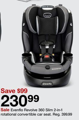 Target Evenflo revolve 360 slim 2-in-1 rotational convertible car seat offer