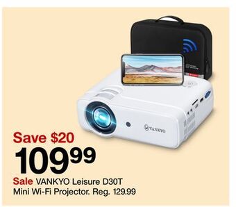 Target Vankyo leisure d30t mini wi-fi projector offer
