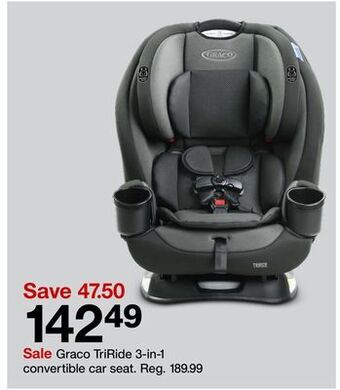 Target Graco triride 3-in-1 convertible car seat offer