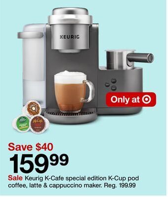 Target Keurig k-cafe special edition k-cup pod coffee, latte & cappuccino maker offer