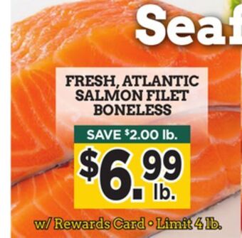 Dearborn Market Fresh, atlantic salmon filet boneless offer