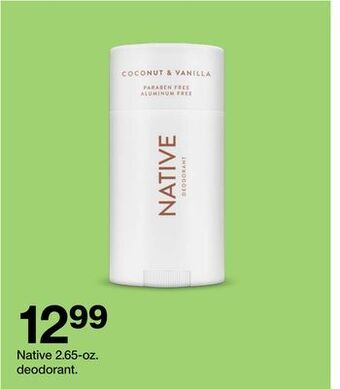 Target Native 2.65-oz. deodorant offer
