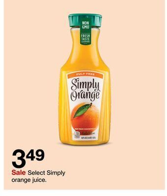 Target Select simply orange juice offer