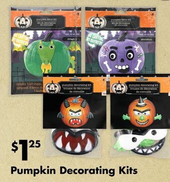 Dollar Tree Pumpkin decorating kits offer