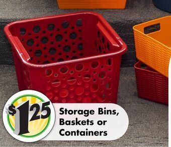 Dollar Tree Storage bins, baskets or containers offer