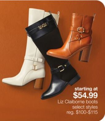 JC Penney Liz claiborne boots offer