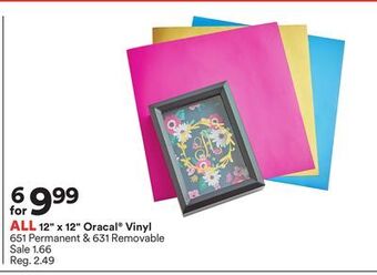 Michaels All 12 x 12 oracal vinyl offer