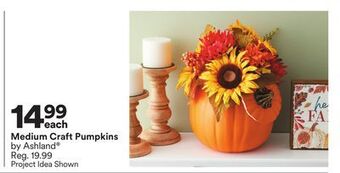 Michaels Medium craft pumpkins by ashland offer