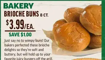 Central Market Bakery Briorche Buns 8 Ct. offer