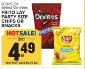 Food Lion FRITO LAY PARTY SIZE CHIPS OR SNACKS offer