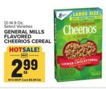 Food Lion GENERAL MILLS FLAVORED CHEERIOS CEREAL offer