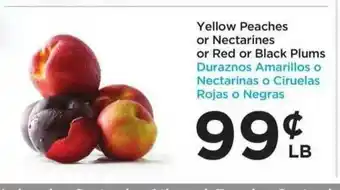 Food 4 Less Yellow Peaches Or Nectarines Or Red Or Black Plums offer