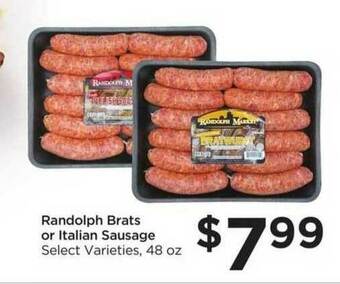 Food 4 Less Randolph Brats Or Italian Sausage offer