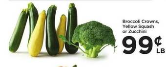 Food 4 Less Broccoli Crowns, Yellow Squash Or Zucchini offer