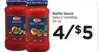 Food 4 Less Barilla Sauce offer