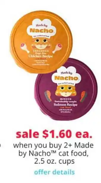 Pet Smart Nacho Cat Food, 2.5 Oz. Cups offer