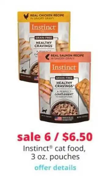 Pet Smart Instinct Cat Food, 3 Oz. Pouches offer