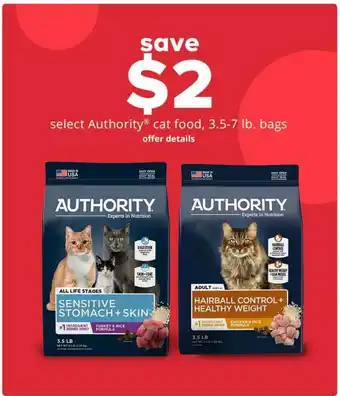 Pet Smart Authority Cat Food 3.5-7 Lb. Bags offer