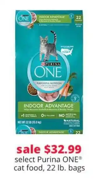 Pet Smart Purina One Cat Food, 22 Lb. Bags offer