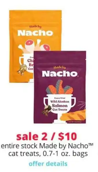 Pet Smart Nacho Cat Treats offer