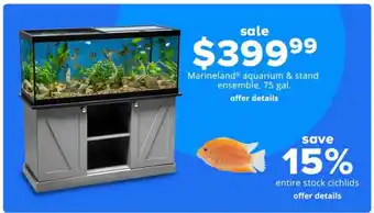Pet Smart Marineland Aquarium & Stand Ensemble, 75 Gal. offer