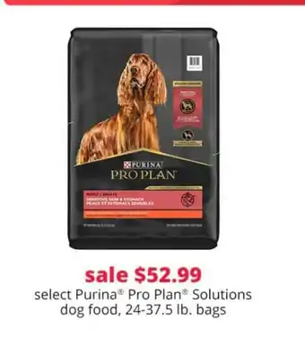 Pet Smart Purina Pro Plan Solutions Dog Food, 24-37.5 Lb. Bags offer
